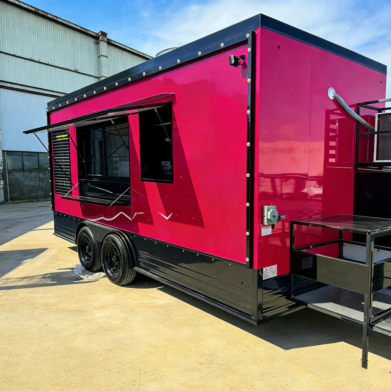 Professional Multifunctional Ice Cream Food Trailer Stainless Steel Kitchen Commercial Catering Concession Trailer for Outdoor