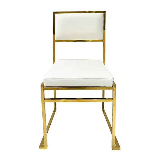 *Stainless Steel Hotel Wedding Chair Stackable Velvet Dining Chair for Wedding Rental Event