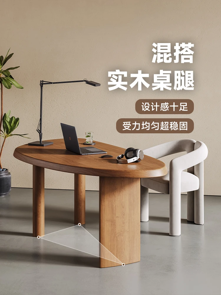 Special-shaped desk Italian minimalist desk household bedroom creative computer desk