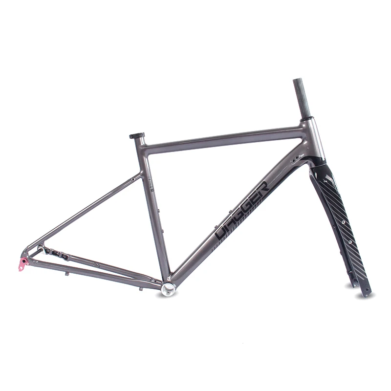 Aluminum Alloy GRAVEL BIKE Highway Frame Carbon Fiber Thru Axle Front Fork Inner Wiring 46/48/50/52cm Frame