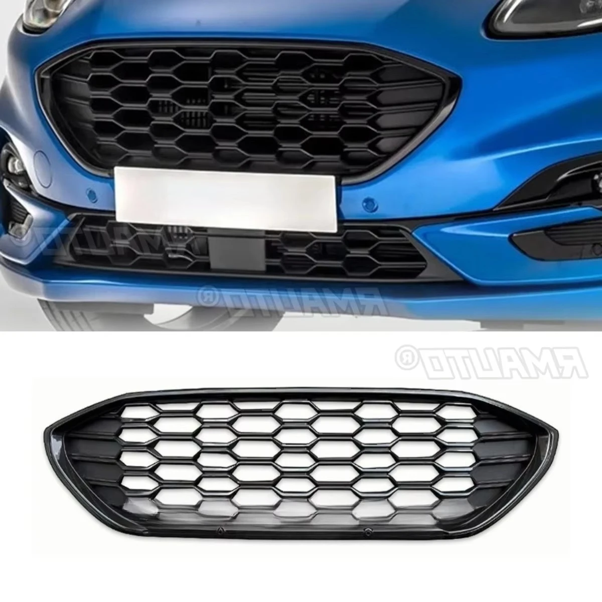 

Для Ford PUMA ST line 2019-2024 автомобильный бампер гриль декоративные полоски гоночная решетка комплект кузова передний бампер гриль внешняя часть