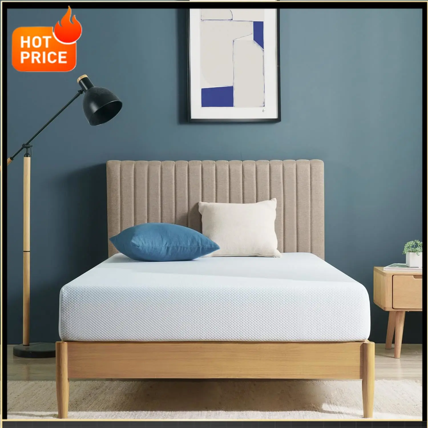 

Бестселлер: 6-дюймовый охлаждающий матрас из пены с эффектом памяти с зеленым чаем [Новая версия], размер Twin, без стекловолокна, средней жесткости, с охлаждающей гелевой пеной