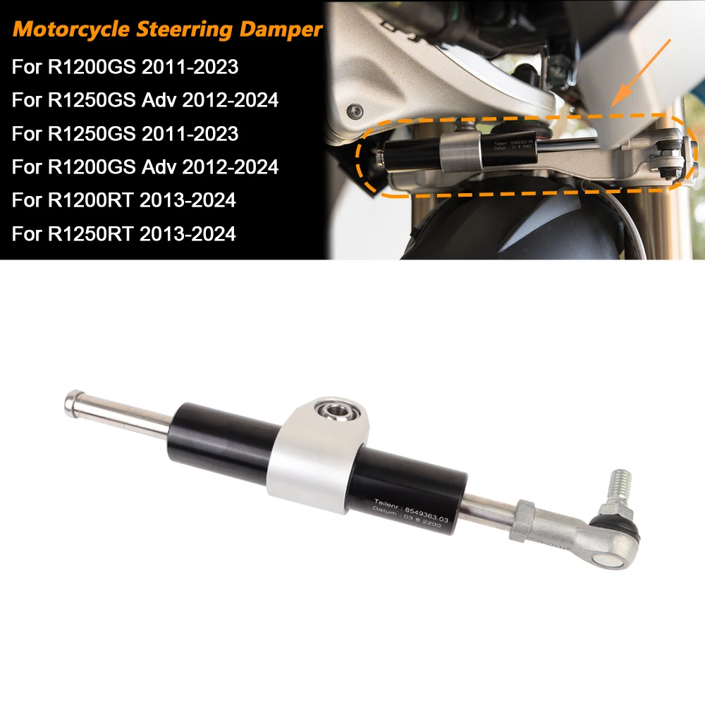 Motorcycle Steerring Damper For BMW R1200GS ADV R1250GS Adventure R1200RT R1250RT 2013-2024 Stabilizer Balance Bar Accessories