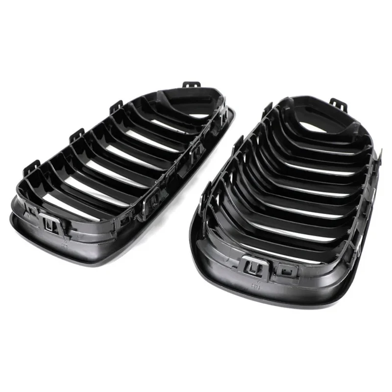 2015-2017 سباق مصبغة لسيارات BMW F20 F21 120i LCI 1 Series 2015 2016 2017 لامع أسود الجبهة الكلى شواء مصبغة 2 شرائح #6