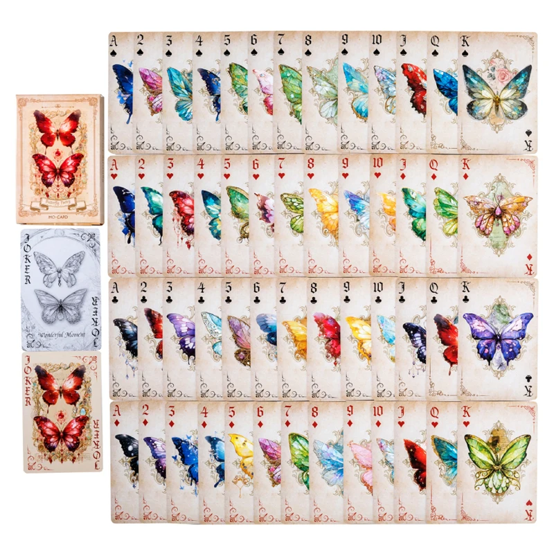 Mr Paper, 2-Style Playing Cards - Boundless Butterfly Series 54 cards  playing cards  magic the gathering
