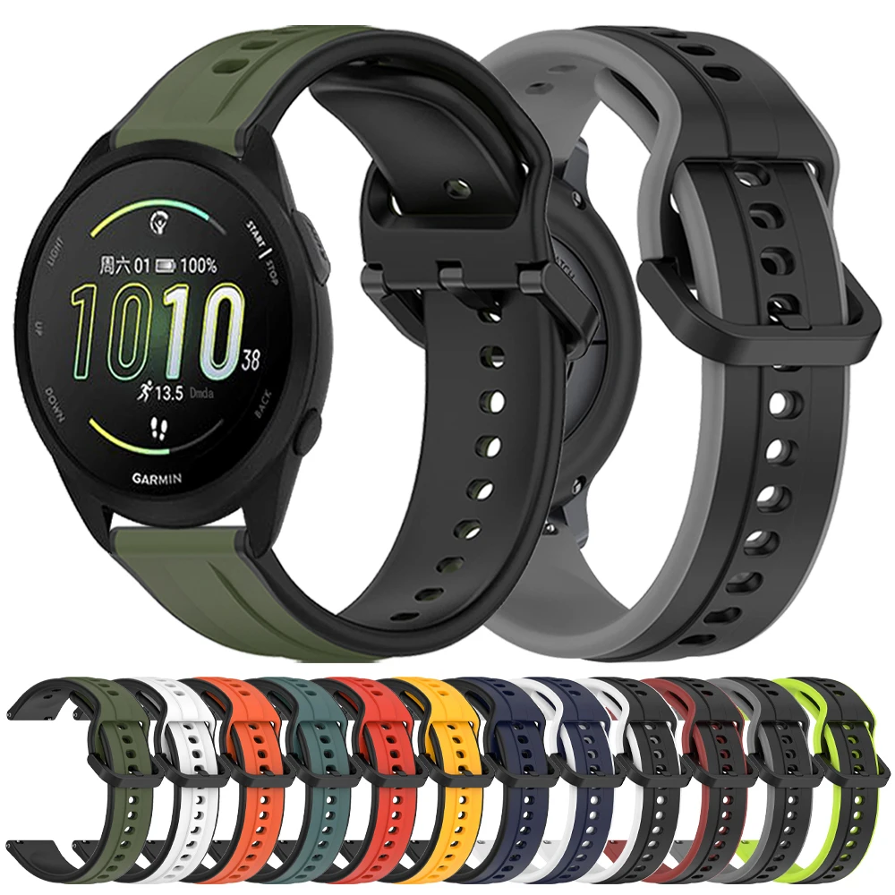 20/22 mm Silikon-Sportarmband für Garmin Venu 3 2 Plus sq Forerunner 165 265 570 255 Vivoactive 4 5 6 Ersetzen Sie das weiche Handgelenkarmband