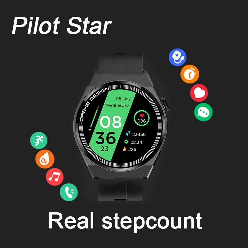 Smartwatches For Men Women Health Monitor IP67 Waterproof Sport Watch AMOLED Display Long Battery Life Smartwatch For Gift GT3