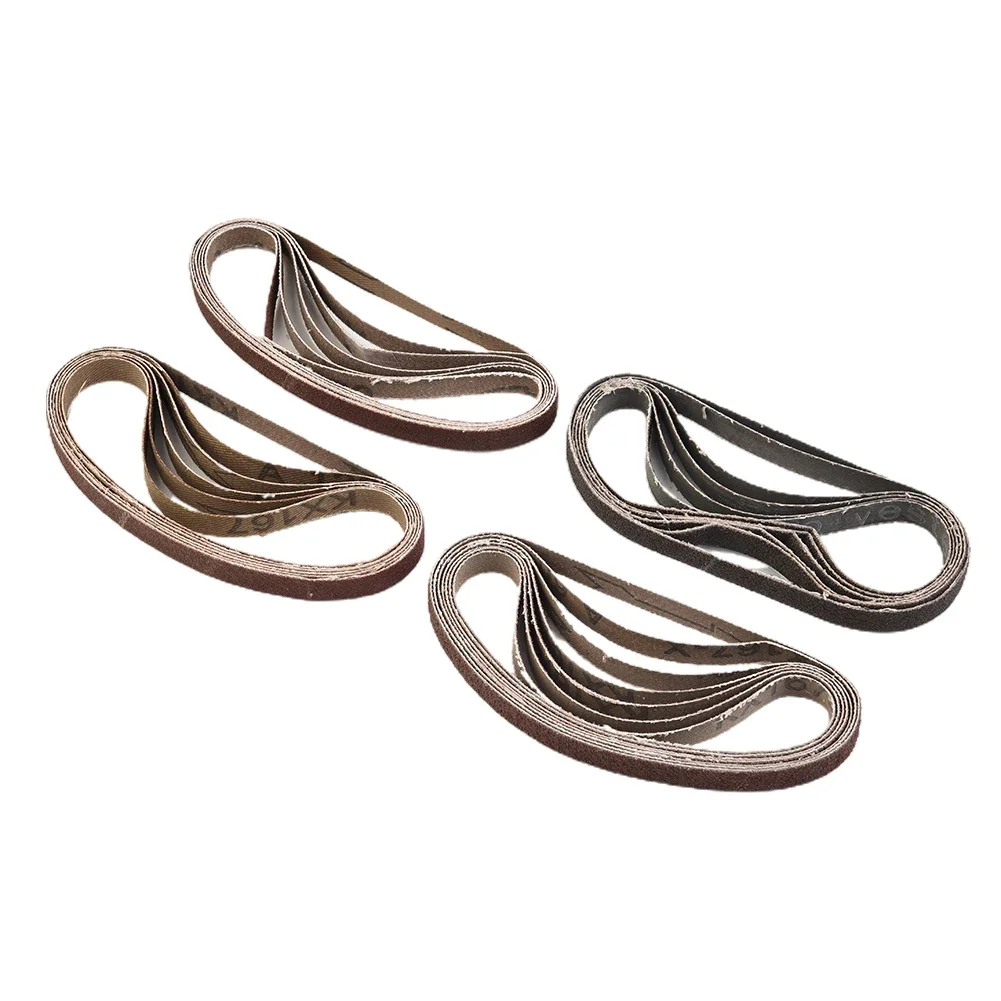 25 Pieces Set 330x10mm  Grinding Polishing Replacement 60 80 100 120 Grit Sanding Paper Sander Angle Belt Papers Abrasive Tools