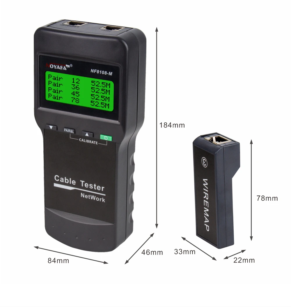 NOYAFA NF-8108M Netzwerkkabeltester Professioneller RJ45-Tester Längenmessung Kabelverfolger POE-Netzwerkwerkzeuge – Detail 10