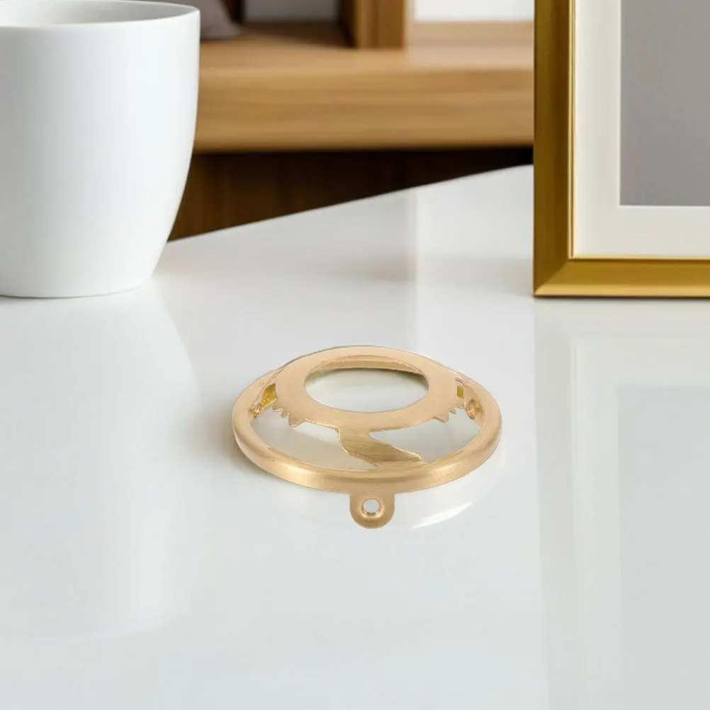 

2pcs E14 Pure Copper Lamp Shade Ring Durable Metal Light Fixture Parts Triangular Bracket Design For Glass Shades - Lamp