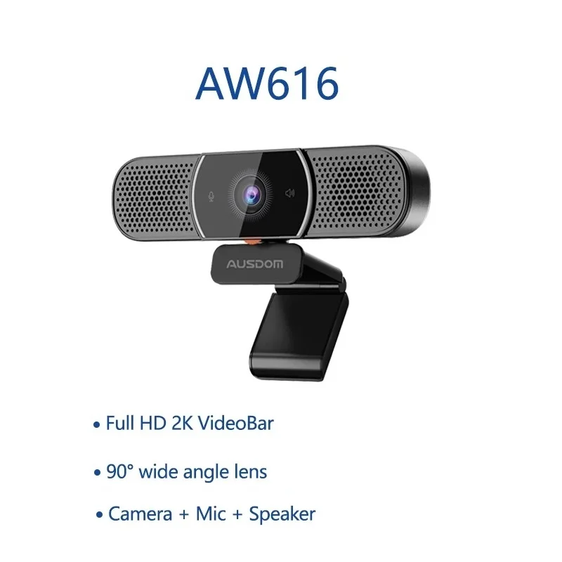 QHD 2K HDR Webcam With AI Microphone Speaker Privacy Cover USB Computer Camera For Conferencingmini Camera Web Cam for Pc