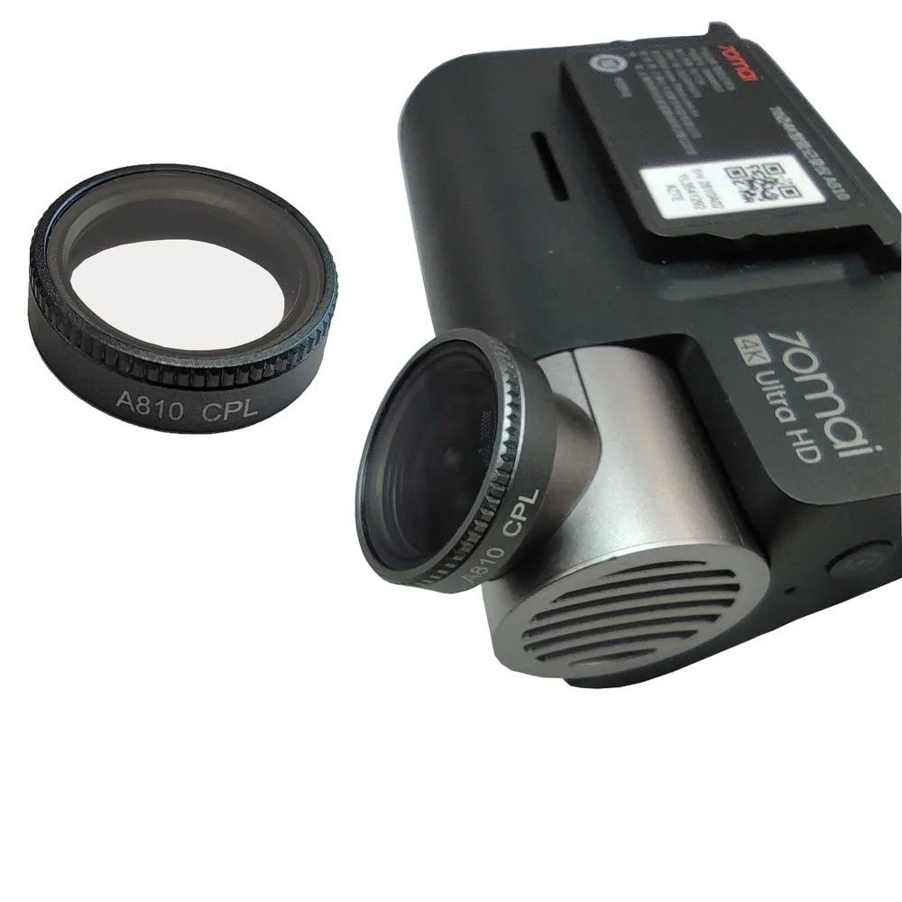 Filtro CPL cubierta de lente de filtro polarizador Circular para cámara DVR de coche 70mai A810, para cámara de salpicadero 70mai A810 filtro CPL 1