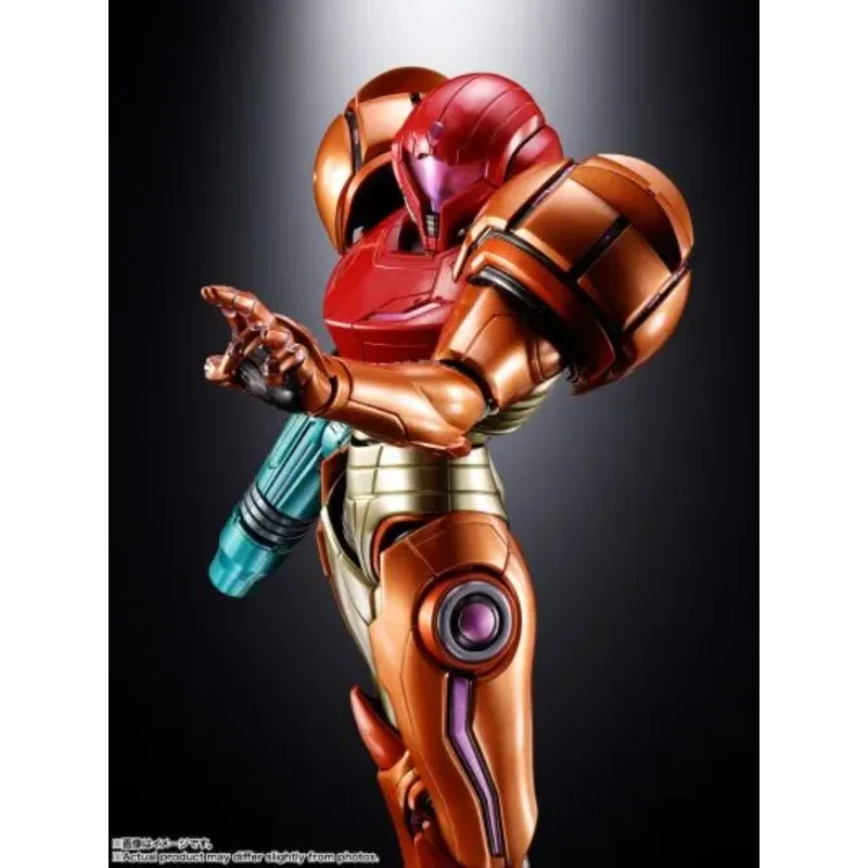Bandai Original CHOGOKIN Samus Aran 210mm Anime Action Figures Toys For Boys Christmas Gift Collectible Model Ornaments - view 6
