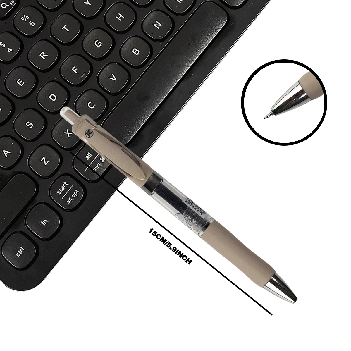 3/6pcs black extendable pens with a 0.5mm tip for long-lasting writing, easy grip for daily writing and note taking