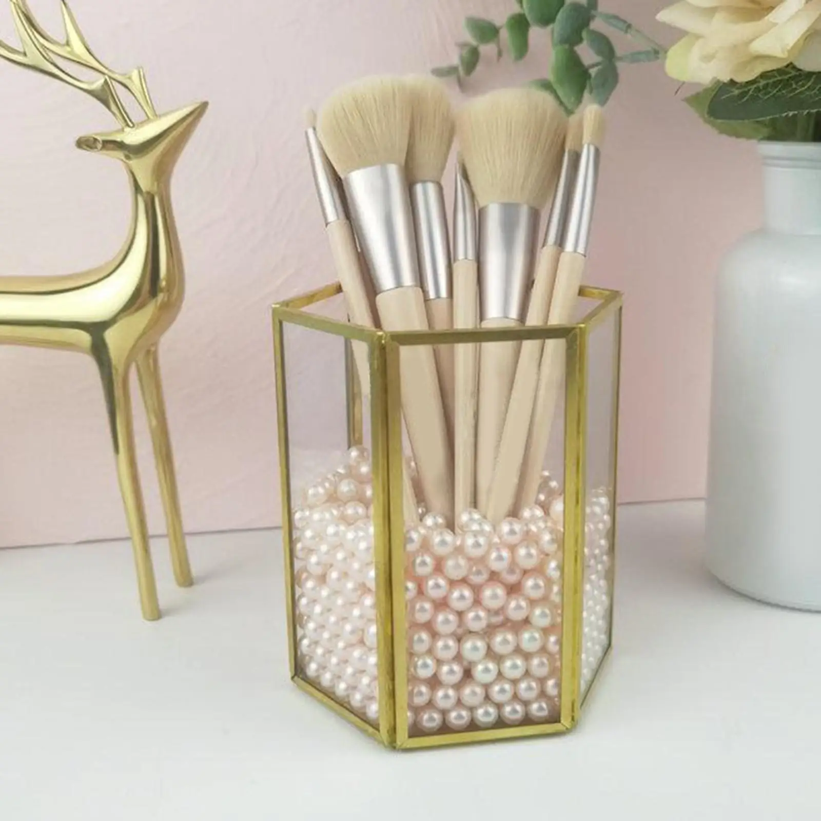 Box Holder Cosmetics Storage Container, Bathroom Countertop Storage Organiser, 10x12cm