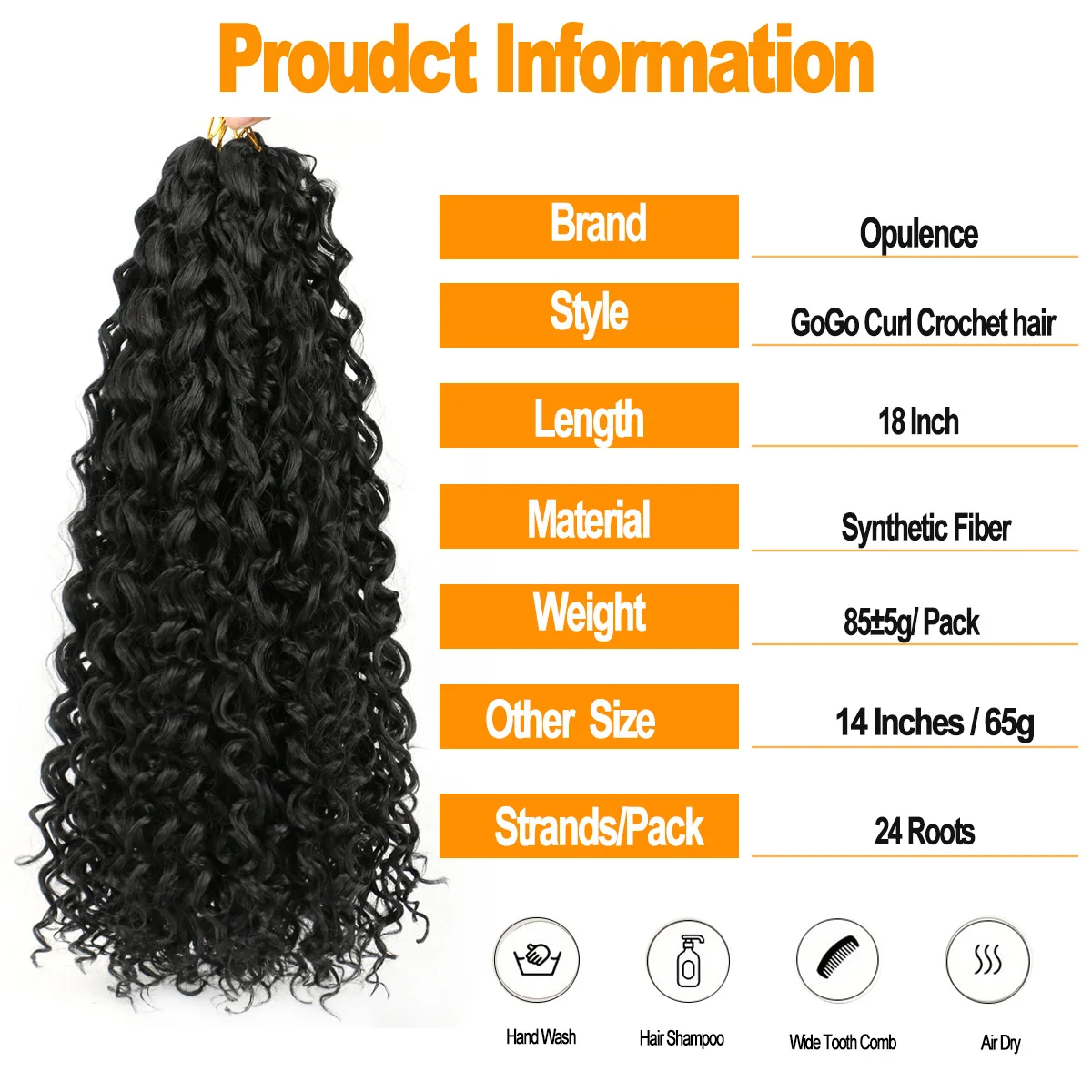 8 عبوات من شعر كروشيه مجعد GoGo حليقة شعر كروشيه للنساء موجة عميقة تجديل الشعر الاصطناعية البوهيمي جدائل كروشيه موجة المياه
