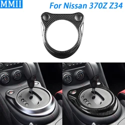 For Nissan 370Z Z34 2009-2019 Real Dry Carbon Fiber Gear Shift Panel Cover Trim Car Interior Decoration Modification Accessories