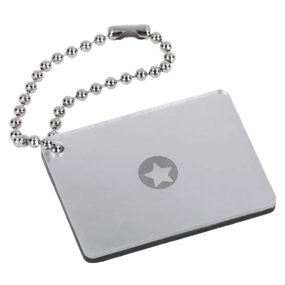 Acrylic Outdoor Signal Mirror Aiming Sight Reflective Surface Emergency Signaling Device Chain Attachment Multifunction