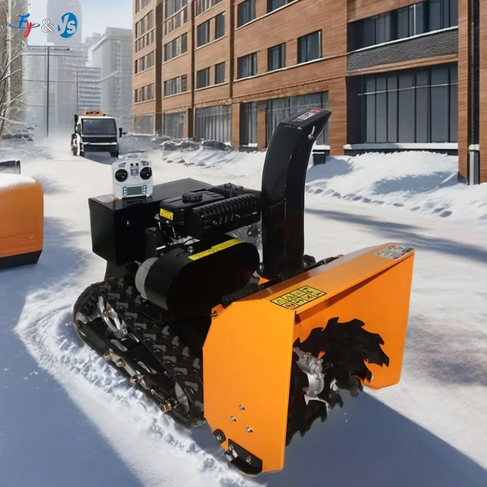 Multifunction Remote Control Snow Blower Remote Control Snow Sweeper  Mini Belt Drive Tracked Efficient Snow Thrower