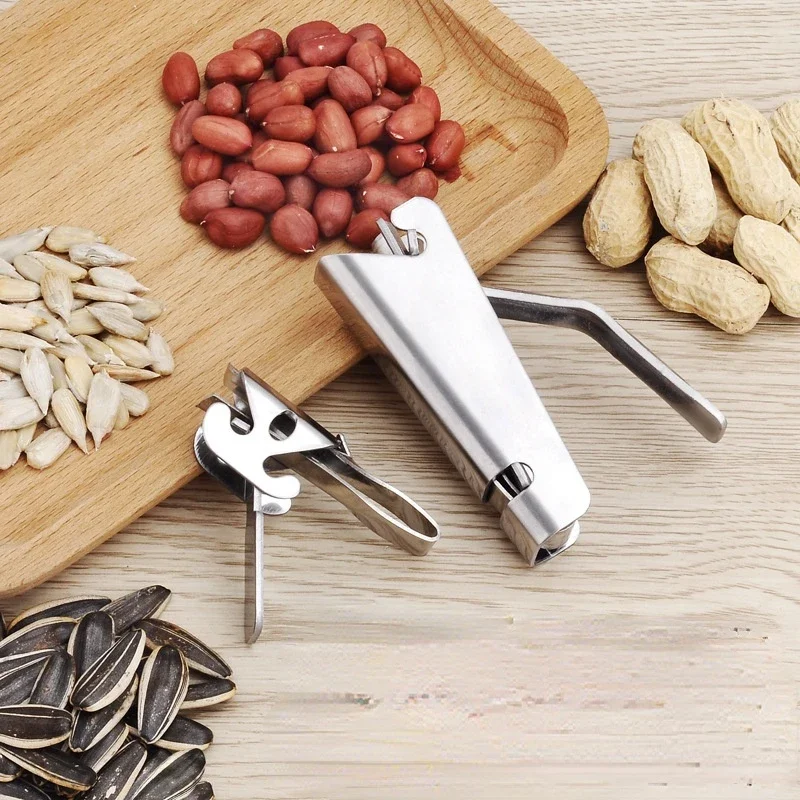 Stainless Steel Melon Seeds Sheller Nuts Opener Plier Clamp Pistachio Walnut Pine Opener Sunflower Seeds Peeler Kitchen Tools