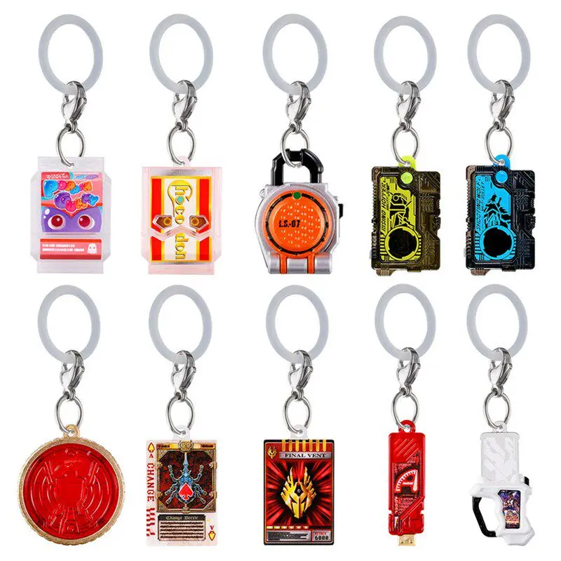 

Kamen Rider Transformation Item "Mejirushi" Marker Charm Gashapon – Featuring Rider Card Deck, Rider Pass, Cyclone Memory