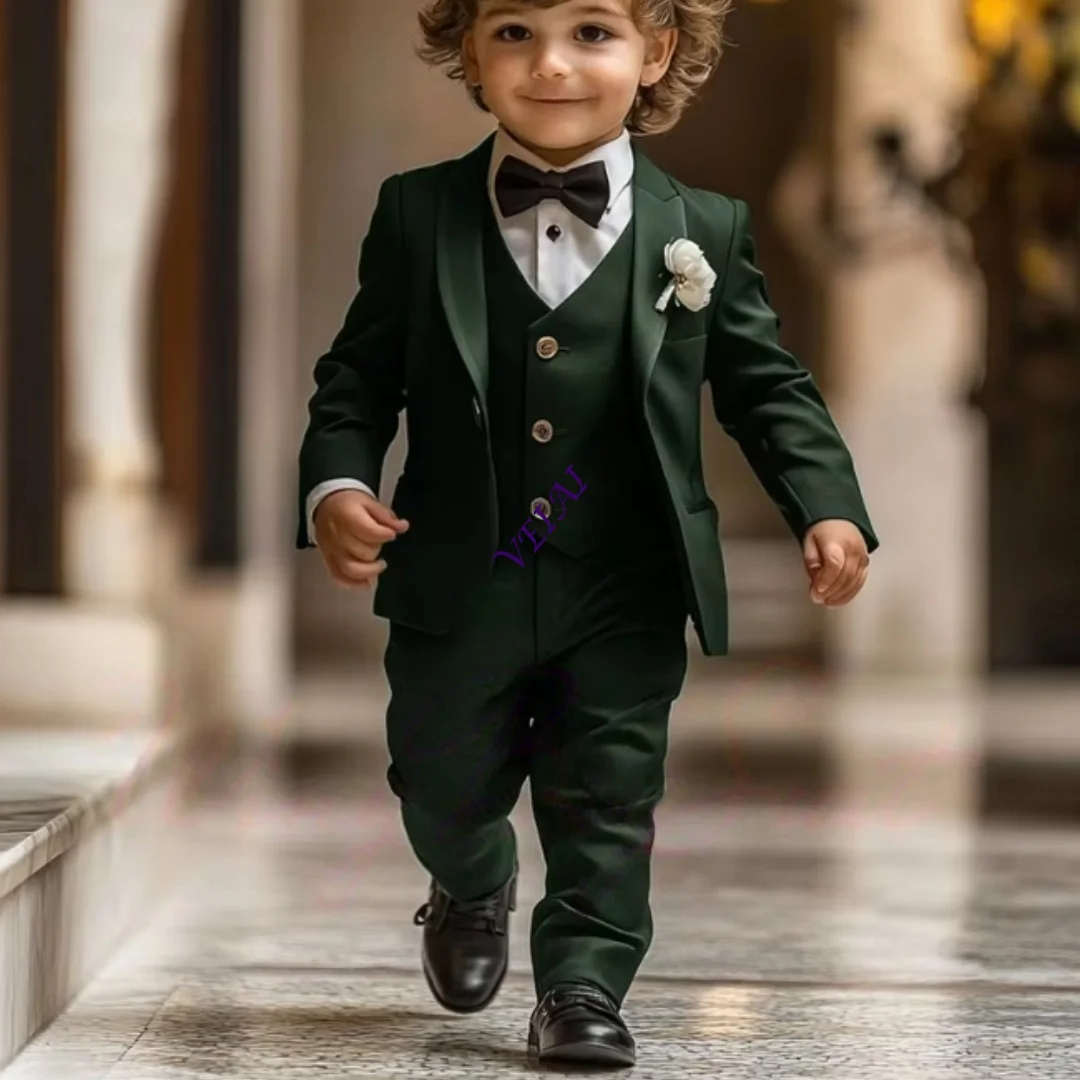 2-16 years old Boy Suit 3 Piece Suit Jacket Pants Vest Formal Wedding Kids Tuxedo Custom Clothes for Boy Blazer view 4