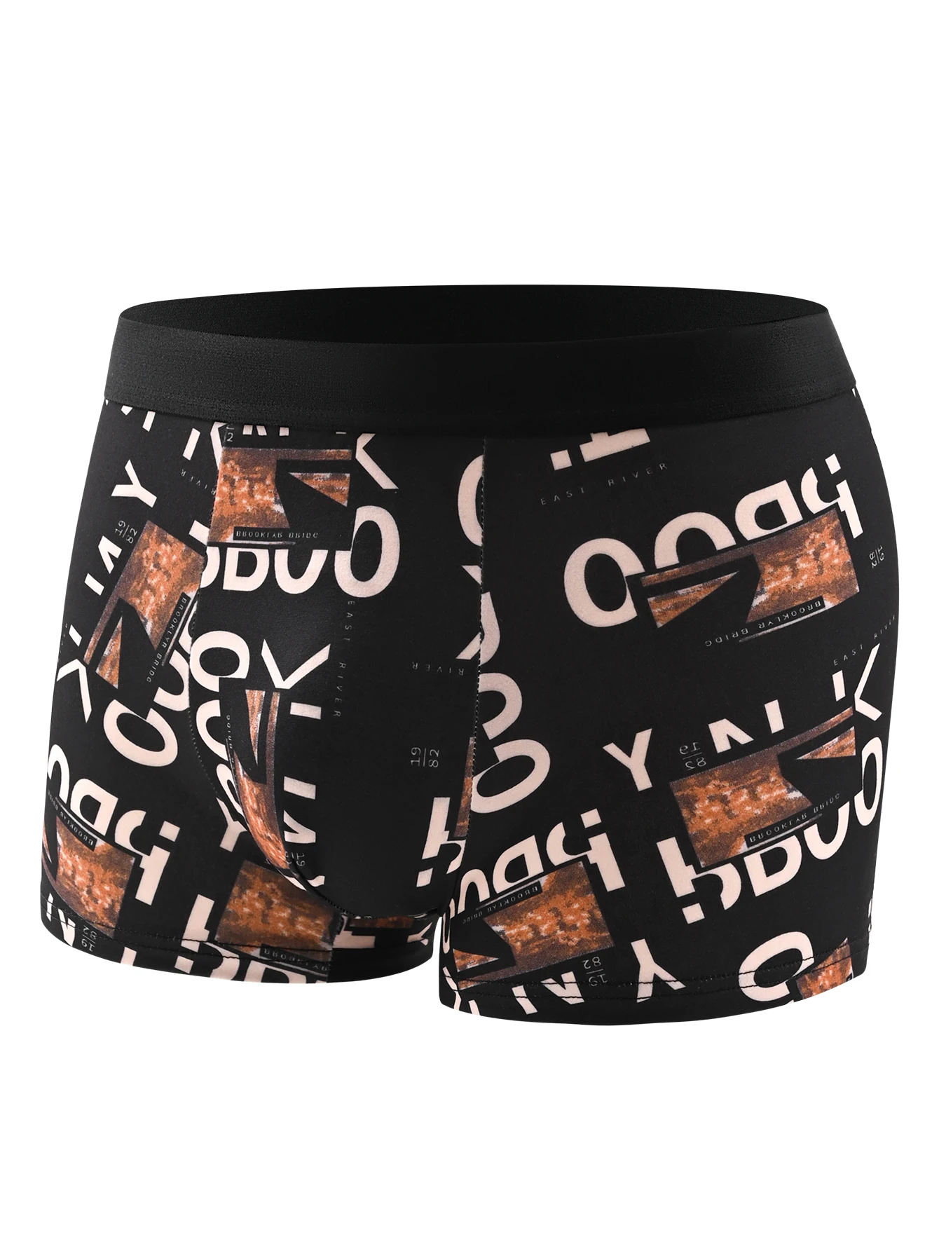4-Piece Men's Fashion Printed Underwear Breathable Crotch Boxers For Teenagers Comfortable Plus Size High quality Underwear image 2