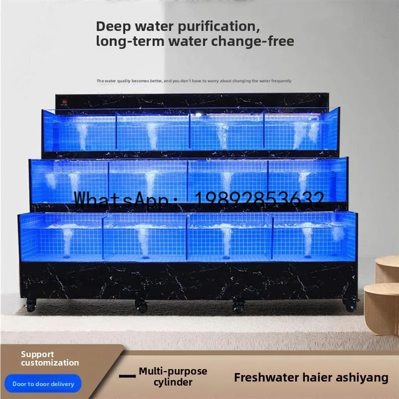 QQ mobile integrated seafood tank for restaurants, supermarkets, aquaculture farms, and hotels – perfect for seafood displays