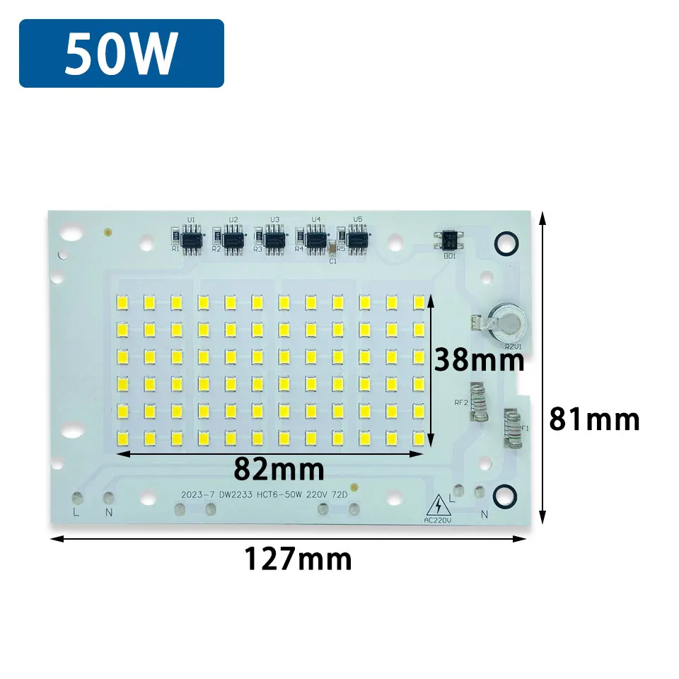 Imagem -03 - Placa Led para Holofote ao ar Livre Teto e Painel de Luzes Smd2835 Contas 220v ac 10w 20w 30w 50w 100w 150w 200w 300w