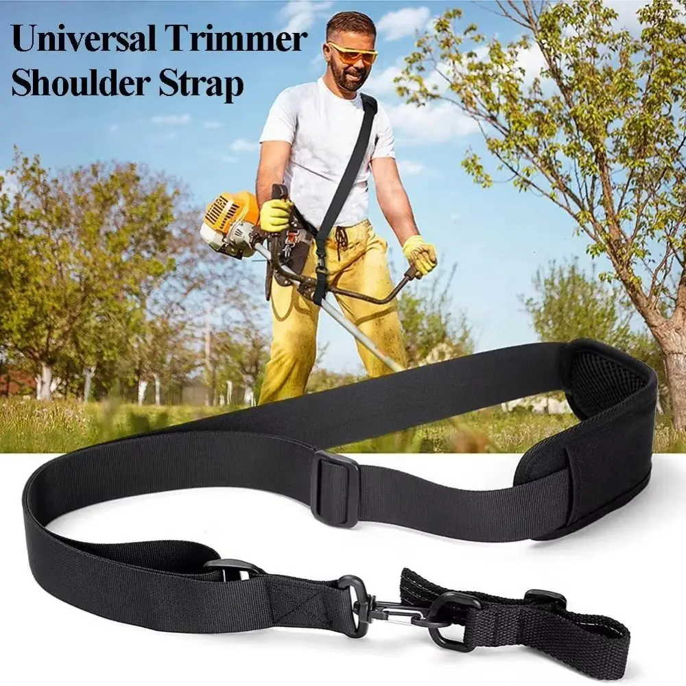 

Adjustable Length Trimmer Shoulder Strap Universal Fit Metal Clip Lawn Mower Harness Strap Nylon Belt Ergonomic Design