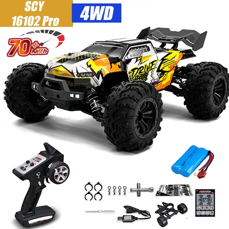MJX VS RC Auto SCY 16101 16102 PRO 4WD 70 km/u 1/16 Hoge Snelheid Drift Monster Off-road Afstandsbestuurbare Elektrische Crawler