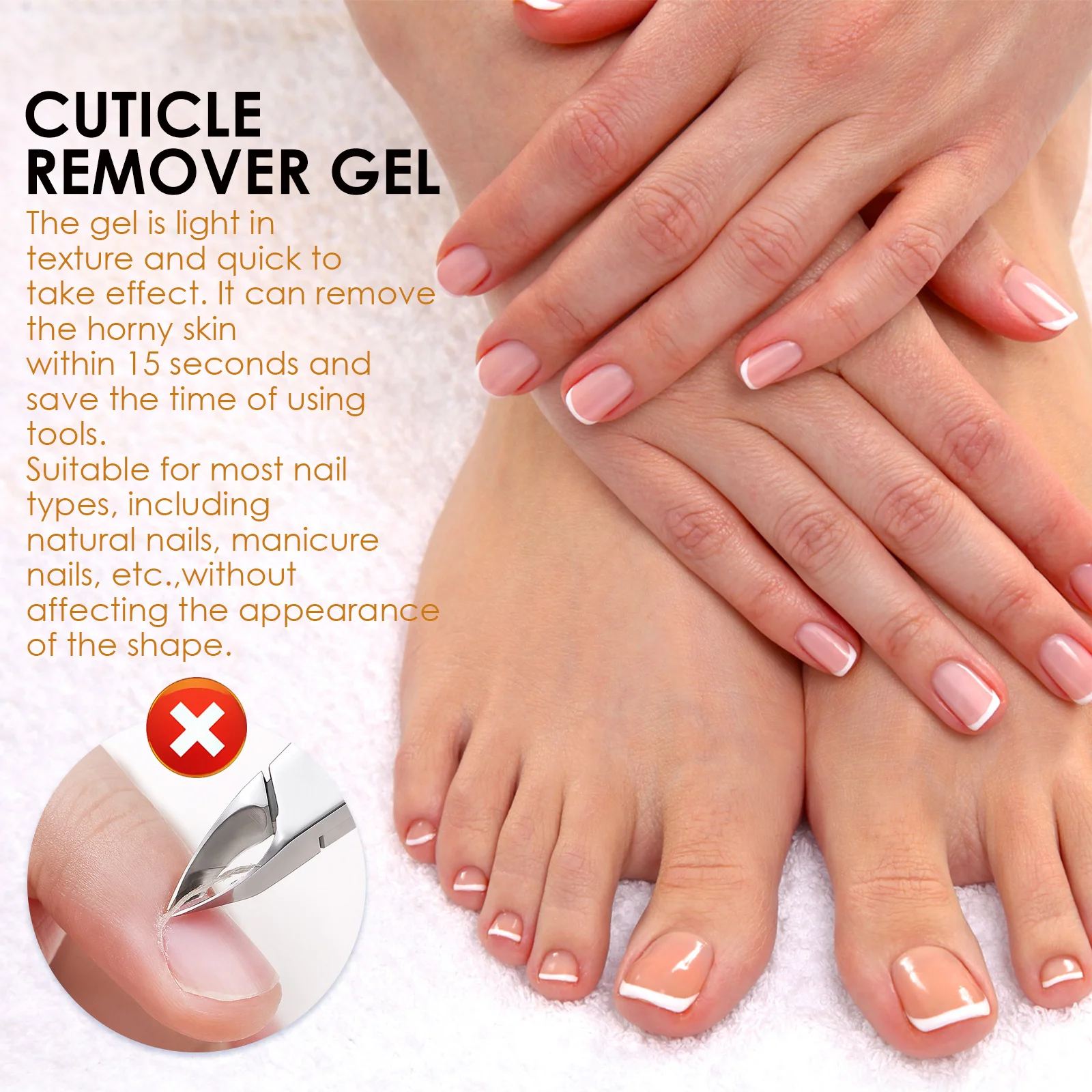 Cuticle Care Gel, Nail Repair, Soften Damaged Nails & Remove Cuticle Dead Skin, Strengthen Brittle Nails for Manicure Pedicure view 2