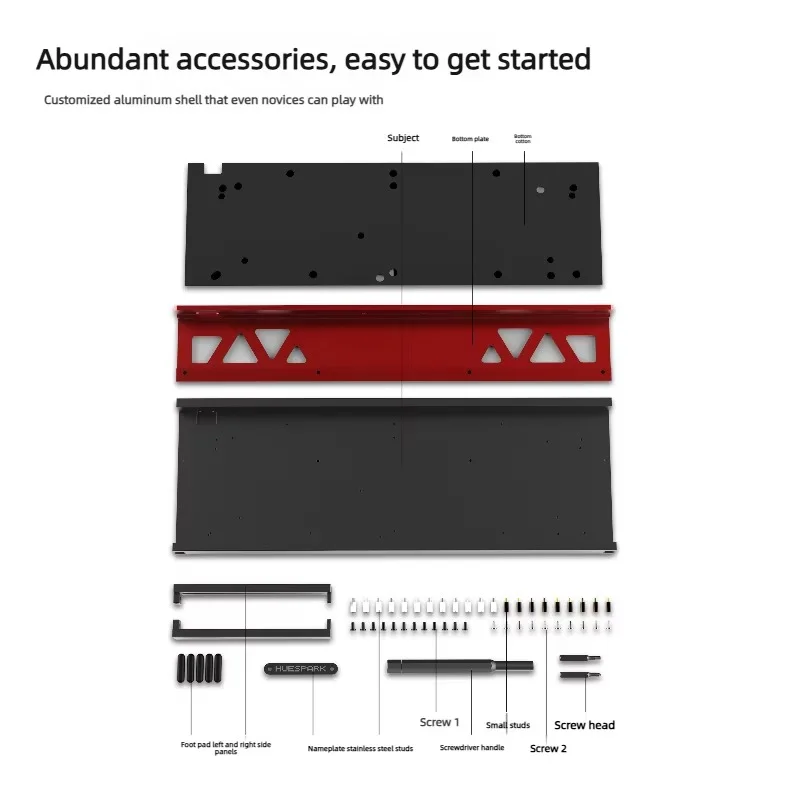 E68/60 Aluminum Keyboard Case Cnc 180anodizing Diy Special Shell For Magnetic Shaft Modification 60%-68% Layout Keyboard Shell