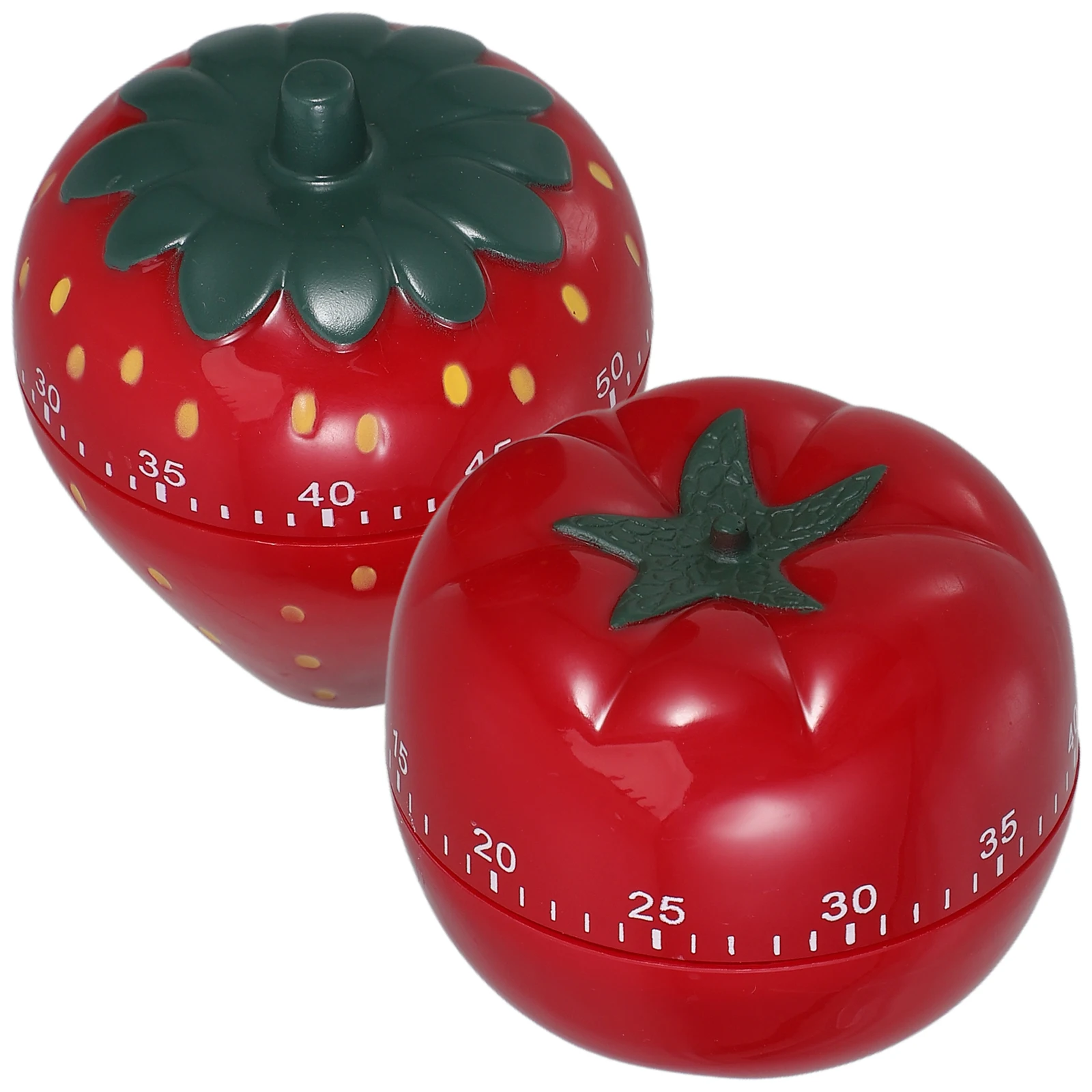 

2Pcs Mechanical Kitchen Timer Cute Fruit Shaped WindUp Teapot Timer for Cooking Tea Coffee Pasta 60Minute Precision Retro Alarm