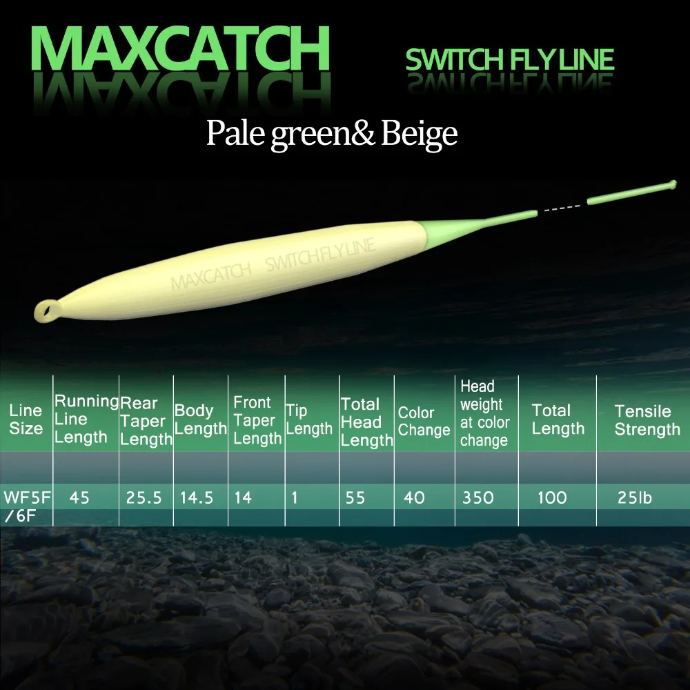 MAXCATCH Real Switch Fliegenschnur WF4/5/6/7/8F 100FT Zweifarbige Gewichtsorientierte Schwimmende Fliegenschnur – Detail 4