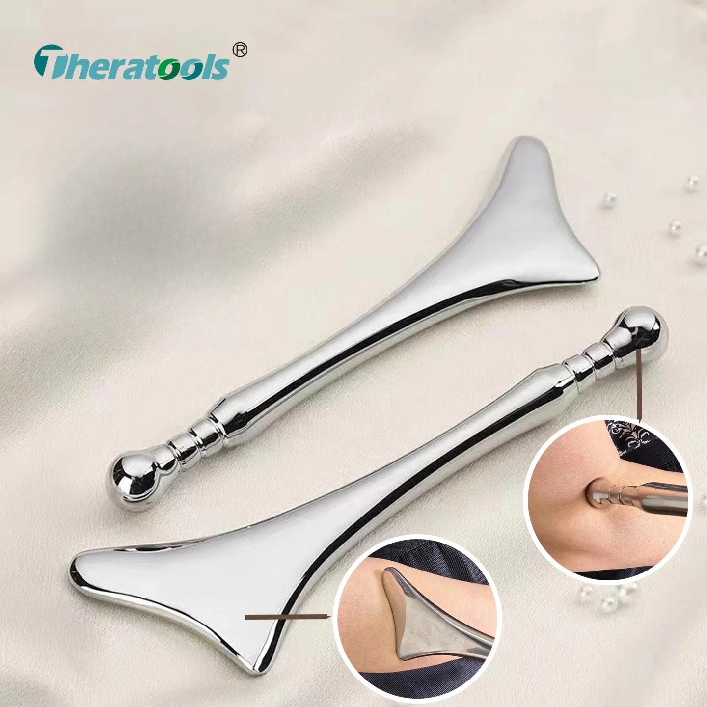 

Body Gua Sha Beauty Ice Axe Cold Treatment Scraping Board Cryogenic Massage Stick Facial Eye SPA Lifting Stainless Steel