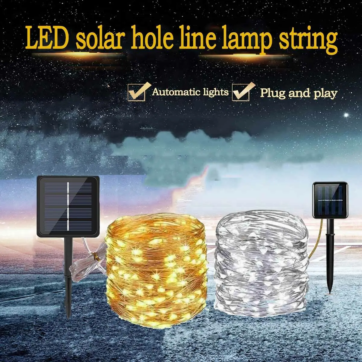 Solar LED Light 12M/22M/32M Outdoor Garden Waterproof Fairy Garland String Lights Christmas Holiday Party Decoration Solar Light