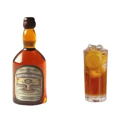 

DIY украшения 1/12 кукольный домик миниатюрные аксессуары 1/2 шт. мини-смола Лонг-Айленд ледяной чай виски бутылка вина имитация модели