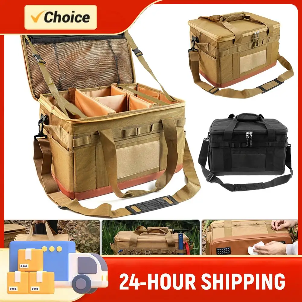 

Органайзер для кемпинговой посуды 30 л, складной кейс для хранения походной плиты, съемный многофункциональный органайзер для кемпинга