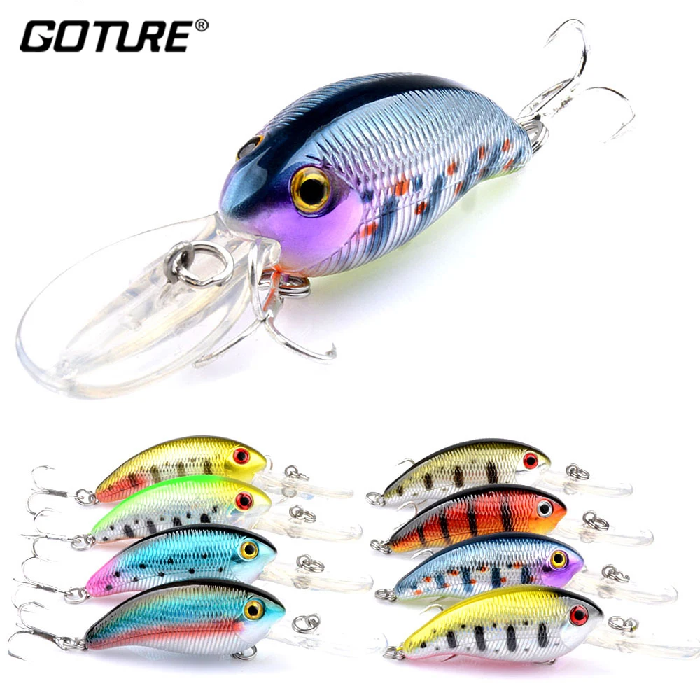 

Goture New 1pc Crankbait Wobblers 8cm 8g Minnow Artificial 3DEyes Hard Bait for Pike Bass Jigging Lure Carp Fishing Tackle Pesca