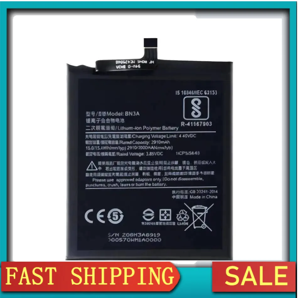 

BN3A Safe For Xiaomi Redmi GO 3000Mah Mobile Phone Battery High-Efficiency