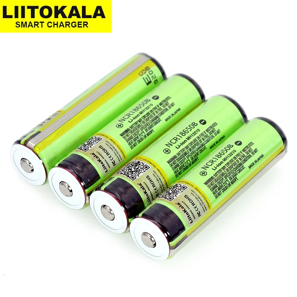 1-6 sztuk Liitokala oryginalny 3400mah 18650 akumulator litowy wielokrotnego ładowania NCR18650B 3.7V chroń PCB nadaje się do latarki