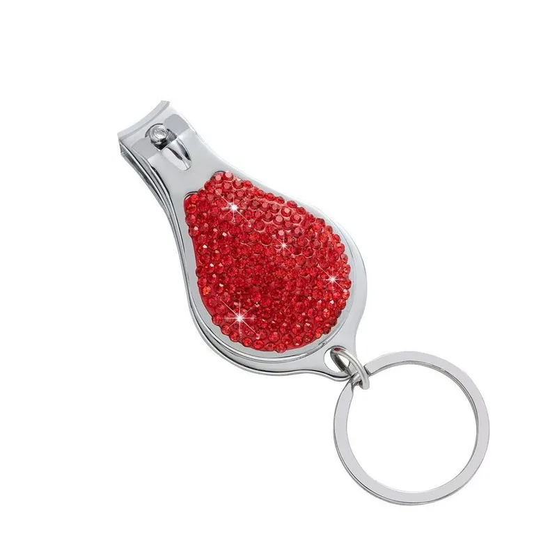 Diamond-Encrusted Medium Size Nail Clippers Set High Appearance Level Two-in-One Durable Ins Inspired Beauty Tool