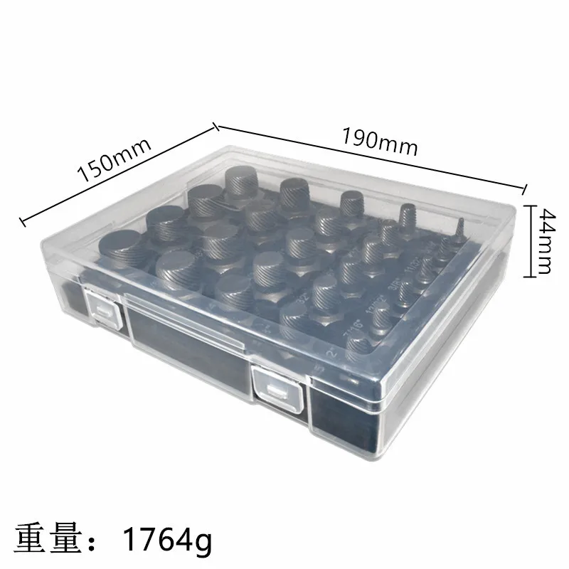 25-piece Set Hexagonal Handle Inch Screw Extractor Broken Sliding Tooth Sliding Screw Bolt Extractor Tool