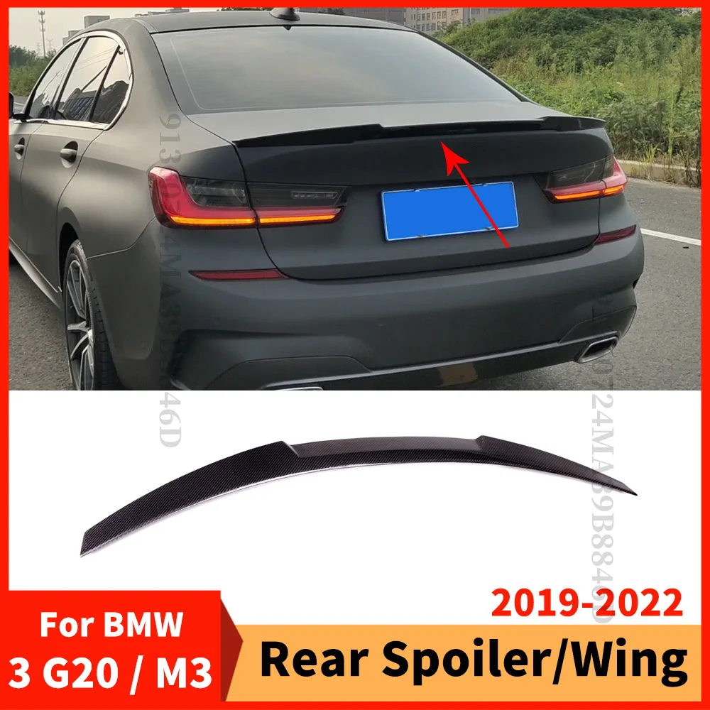 

Rear Spoiler Wing Splitter Trunk Boot Lip Deflector Tuning Accessories For New BMW 3 G20 G28 340d 330i 340i 320d M3 2019-2022