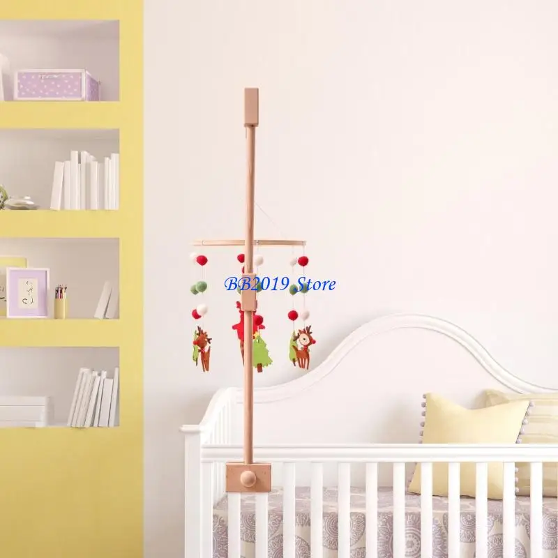 Q0KB 木製ベッドモバイルベース強力なホールドクイック組み立てベビーベッドおもちゃアームブラケットベッドベル用