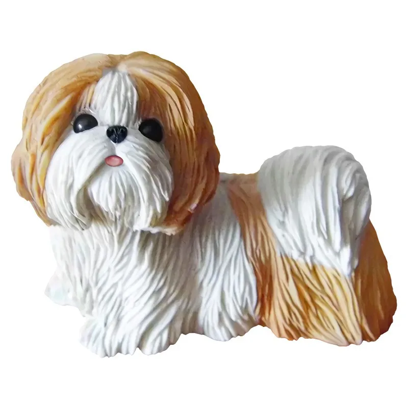 

Cute mini Shih Tzu simulated puppy model figure car ornament crafts creative gifts