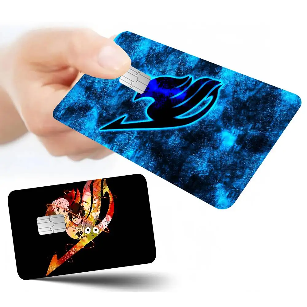 Anime F-fairy Tail Anime Cartoon Bear Skin Sticker Film Tape Case For Big Credit Debit Card Front Side