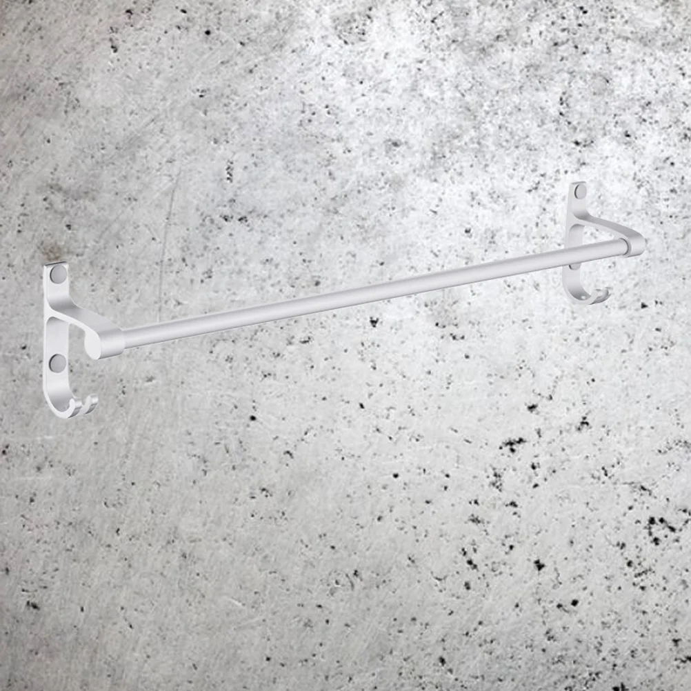 

48Cm Towel Bar Aluminium Alloy Polished Shiny Rust Resistant Bathroom Kitchen Towel Rack Holder Shower Sponge Hook Mounting