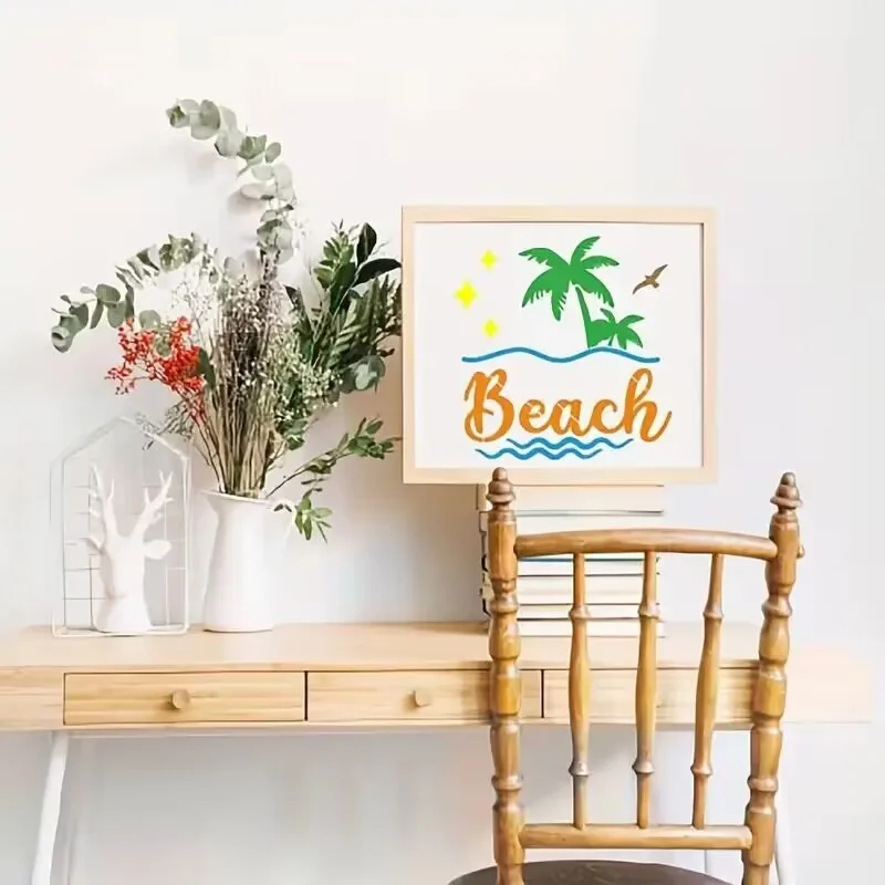 9pcs Nautical Theme Stencil Set
